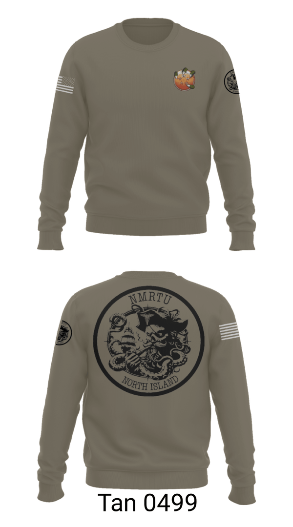 Crew Neck Sweatshirt, USS MAKIN ISLANDC5 MKI, Navy, Teamtime, Team time, sublimation, custom sports apparel, team uniforms, spirit wear, spiritwear, sports uniforms, custom shirts, team store, custom team store, fundraiser sports, apparel fundraiser