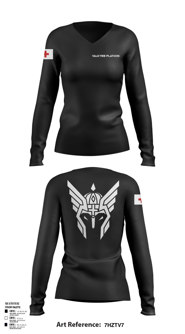 Womens Long Sleeve Vneck Shirt, Evac PLT, RSS, 2CR, , Teamtime, Team time, sublimation, custom sports apparel, team uniforms, spirit wear, spiritwear, sports uniforms, custom shirts, team store, custom team store, fundraiser sports, apparel fundraiser