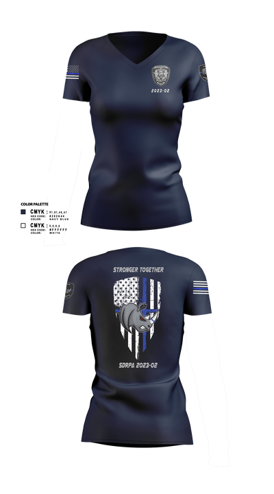 SDRPA 74726956 Women's Short Sleeve V-neck Shirt - 12
