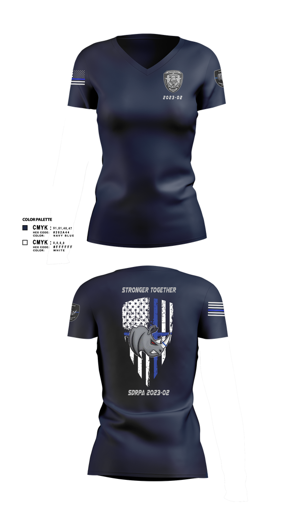 Womens Short Sleeve Vneck Shirt, SDRPA, Police, Teamtime, Team time, sublimation, custom sports apparel, team uniforms, spirit wear, spiritwear, sports uniforms, custom shirts, team store, custom team store, fundraiser sports, apparel fundraiser