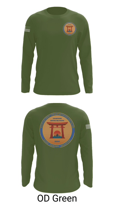 835th Transportation BN 83233683 Long Sleeve Performance Shirt - 46