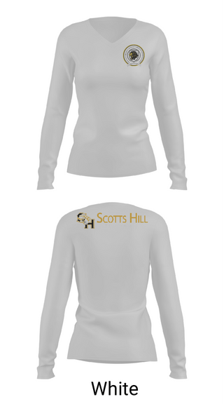 Womens Long Sleeve Vneck Shirt, Scotts Hill High School Band, Spirit Store, Teamtime, Team time, sublimation, custom sports apparel, team uniforms, spirit wear, spiritwear, sports uniforms, custom shirts, team store, custom team store, fundraiser sports, apparel fundraiser