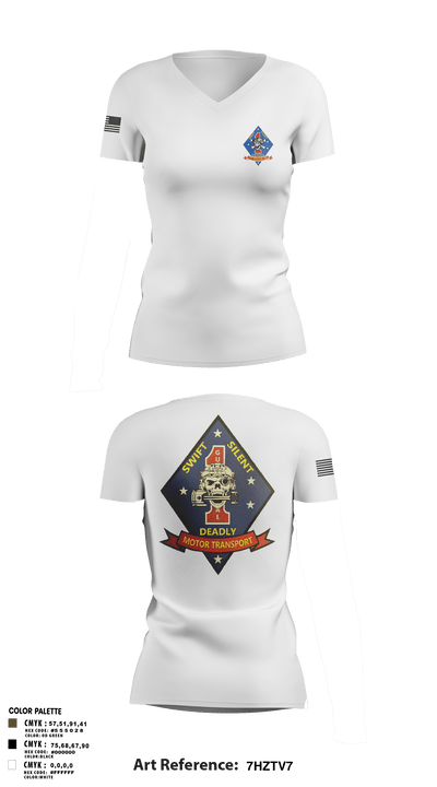 1st Recon 56850190 Women's Short Sleeve V-neck Shirt - 2