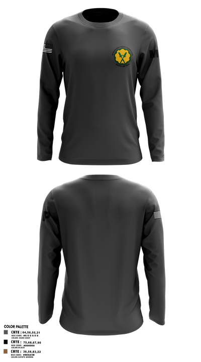 160th mp bn 37897815 Long Sleeve Performance Polo - 101