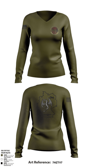 Womens Long Sleeve Vneck Shirt, 86 MXO, Air Force, Teamtime, Team time, sublimation, custom sports apparel, team uniforms, spirit wear, spiritwear, sports uniforms, custom shirts, team store, custom team store, fundraiser sports, apparel fundraiser