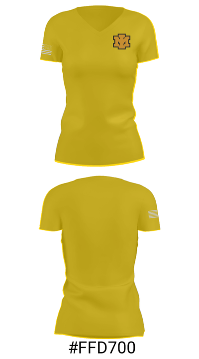 Iron Mountain High School Tennis 14545284 Women's Short Sleeve V-neck Shirt - 21