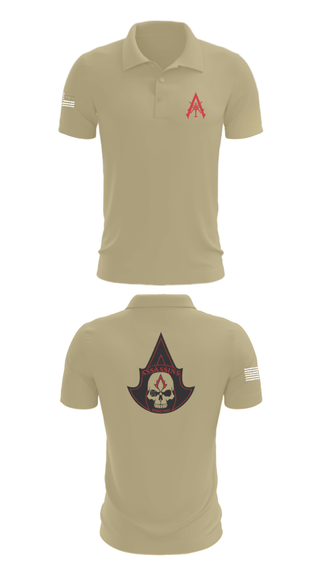 Short Sleeve Performance Polo, A Co. 1-3 AB, Army, Teamtime, Team time, sublimation, custom sports apparel, team uniforms, spirit wear, spiritwear, sports uniforms, custom shirts, team store, custom team store, fundraiser sports, apparel fundraiser