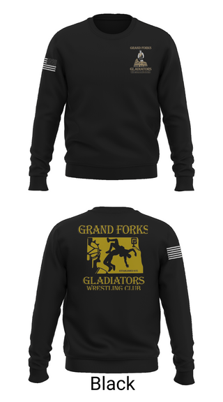 Crew Neck Sweatshirt, Gladiators Wrestling Club, Wrestling, Teamtime, Team time, sublimation, custom sports apparel, team uniforms, spirit wear, spiritwear, sports uniforms, custom shirts, team store, custom team store, fundraiser sports, apparel fundraiser