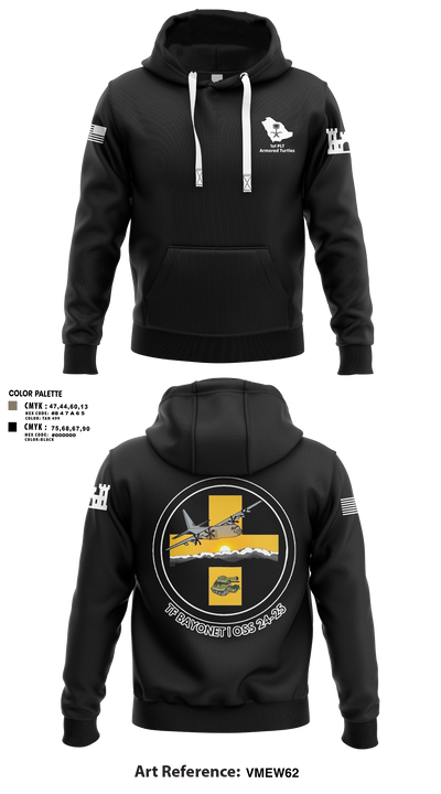 B Co 766 EN BeB 1st Platoon Armored Turtles Hoodie - 6