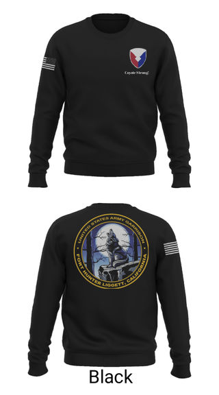 Crew Neck Sweatshirt, USAG Fort Hunter Liggett, Army, Teamtime, Team time, sublimation, custom sports apparel, team uniforms, spirit wear, spiritwear, sports uniforms, custom shirts, team store, custom team store, fundraiser sports, apparel fundraiser