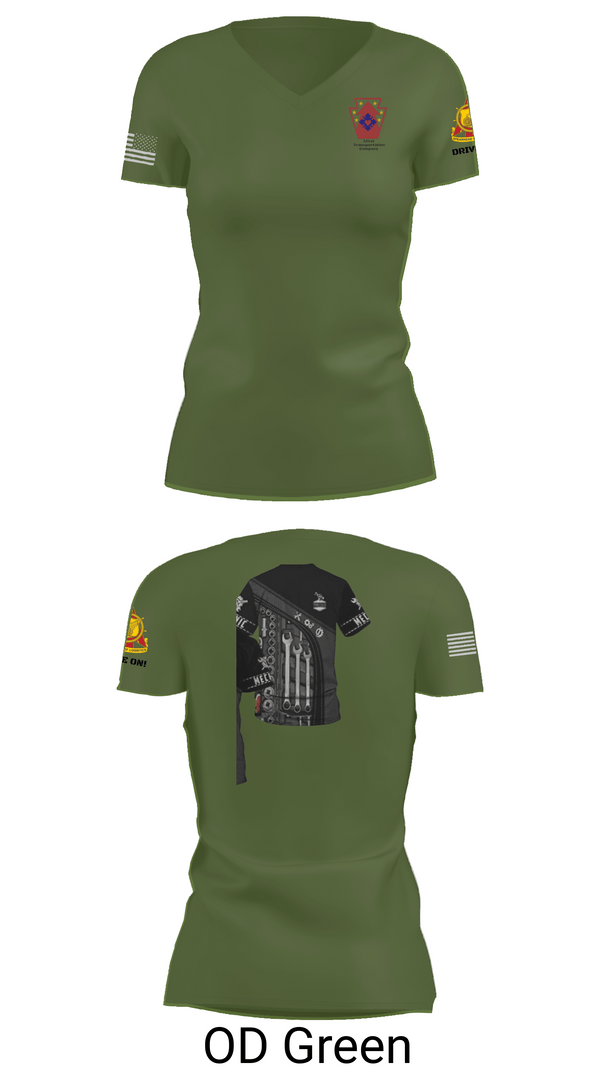 Womens Short Sleeve Vneck Shirt, 121 transportation, National Guard, Teamtime, Team time, sublimation, custom sports apparel, team uniforms, spirit wear, spiritwear, sports uniforms, custom shirts, team store, custom team store, fundraiser sports, apparel fundraiser