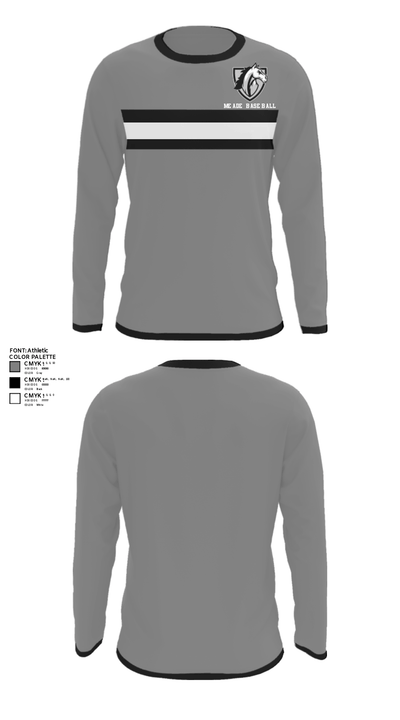 Meade High School Baseball 78796681 Long Sleeve Performance Shirt - 23