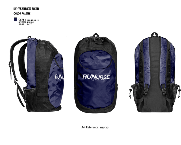 Gear Bag, RUNurse, Cross Country, Teamtime, Team time, sublimation, custom sports apparel, team uniforms, spirit wear, spiritwear, sports uniforms, custom shirts, team store, custom team store, fundraiser sports, apparel fundraiser