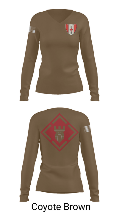 46th Engineer Battalion 60900947 Women's Long Sleeve V-neck Shirt - 17