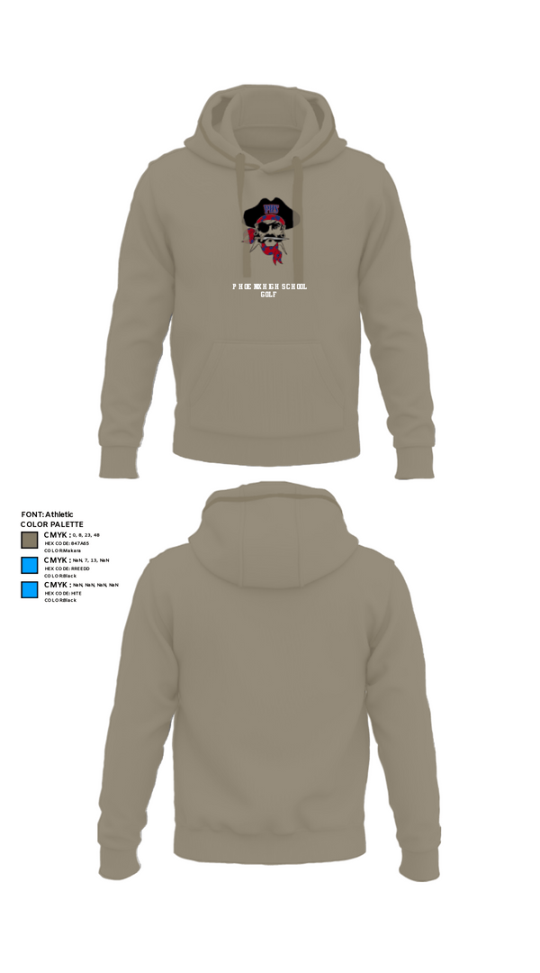 Hoodie, Phoenix High School Golf, Golf, Teamtime, Team time, sublimation, custom sports apparel, team uniforms, spirit wear, spiritwear, sports uniforms, custom shirts, team store, custom team store, fundraiser sports, apparel fundraiser