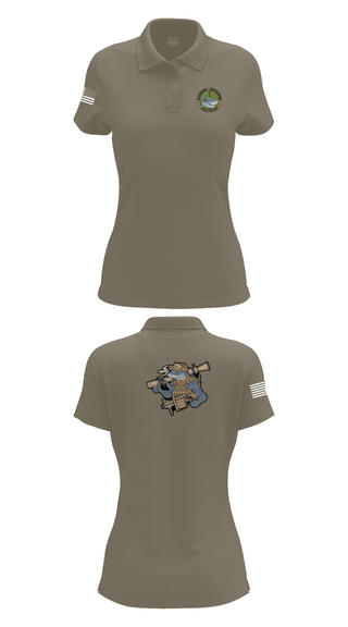 Womens Short Sleeve Performance Polo, Wilmington Tiger Shark, Army, Teamtime, Team time, sublimation, custom sports apparel, team uniforms, spirit wear, spiritwear, sports uniforms, custom shirts, team store, custom team store, fundraiser sports, apparel fundraiser