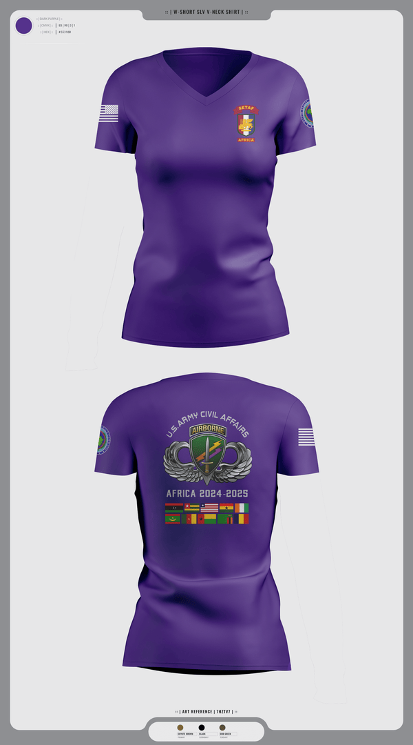 Womens Short Sleeve Vneck Shirt, 478th CA BN (A), Army, Teamtime, Team time, sublimation, custom sports apparel, team uniforms, spirit wear, spiritwear, sports uniforms, custom shirts, team store, custom team store, fundraiser sports, apparel fundraiser