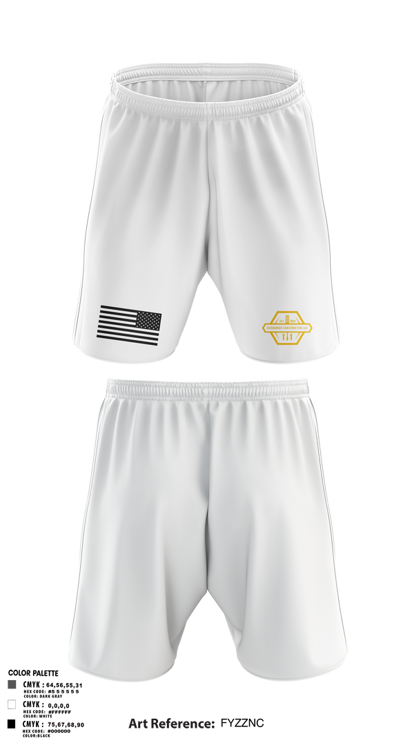 Athletic Shorts With Pockets, Isenbarger Construction LLC, , Teamtime, Team time, sublimation, custom sports apparel, team uniforms, spirit wear, spiritwear, sports uniforms, custom shirts, team store, custom team store, fundraiser sports, apparel fundraiser