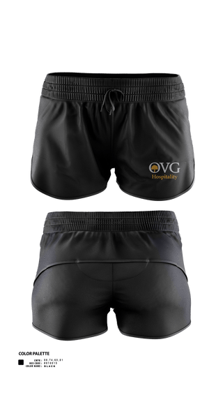 Womens Shorts, OVG Hospitality, , Teamtime, Team time, sublimation, custom sports apparel, team uniforms, spirit wear, spiritwear, sports uniforms, custom shirts, team store, custom team store, fundraiser sports, apparel fundraiser