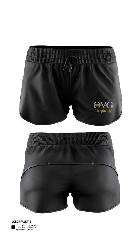 Womens Shorts, OVG Hospitality, , Teamtime, Team time, sublimation, custom sports apparel, team uniforms, spirit wear, spiritwear, sports uniforms, custom shirts, team store, custom team store, fundraiser sports, apparel fundraiser