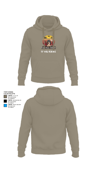 Hoodie, TF Wolverine, Army, Teamtime, Team time, sublimation, custom sports apparel, team uniforms, spirit wear, spiritwear, sports uniforms, custom shirts, team store, custom team store, fundraiser sports, apparel fundraiser