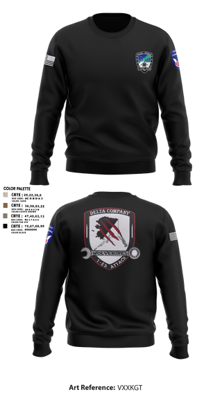 Crew Neck Sweatshirt, A Co. 1-25 ABD Co. 1-25 AB, Army, Teamtime, Team time, sublimation, custom sports apparel, team uniforms, spirit wear, spiritwear, sports uniforms, custom shirts, team store, custom team store, fundraiser sports, apparel fundraiser