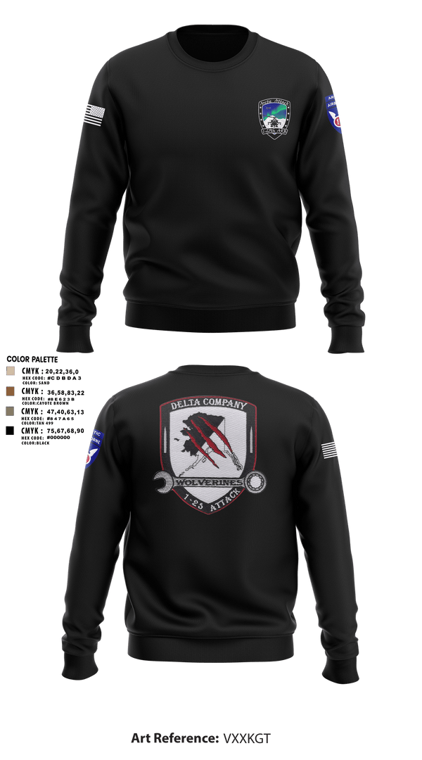 Crew Neck Sweatshirt, A Co. 1-25 ABD Co. 1-25 AB, Army, Teamtime, Team time, sublimation, custom sports apparel, team uniforms, spirit wear, spiritwear, sports uniforms, custom shirts, team store, custom team store, fundraiser sports, apparel fundraiser