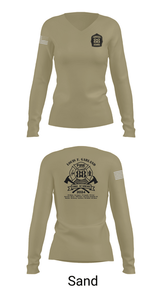 Womens Long Sleeve Vneck Shirt, Class 88, Air Force, Teamtime, Team time, sublimation, custom sports apparel, team uniforms, spirit wear, spiritwear, sports uniforms, custom shirts, team store, custom team store, fundraiser sports, apparel fundraiser
