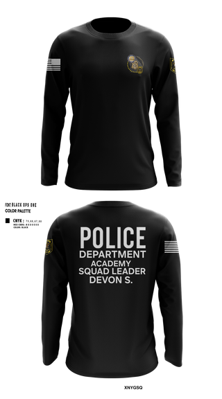 Long Sleeve Performance Shirt, Police Department Academy, , Teamtime, Team time, sublimation, custom sports apparel, team uniforms, spirit wear, spiritwear, sports uniforms, custom shirts, team store, custom team store, fundraiser sports, apparel fundraiser