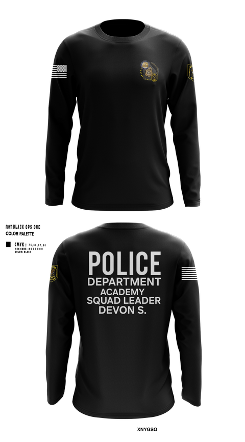 Long Sleeve Performance Shirt, Police Department Academy, , Teamtime, Team time, sublimation, custom sports apparel, team uniforms, spirit wear, spiritwear, sports uniforms, custom shirts, team store, custom team store, fundraiser sports, apparel fundraiser