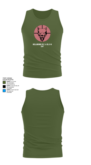 Tank Top, Hellhound PLT, A CO, 2-8 CAV, , Teamtime, Team time, sublimation, custom sports apparel, team uniforms, spirit wear, spiritwear, sports uniforms, custom shirts, team store, custom team store, fundraiser sports, apparel fundraiser