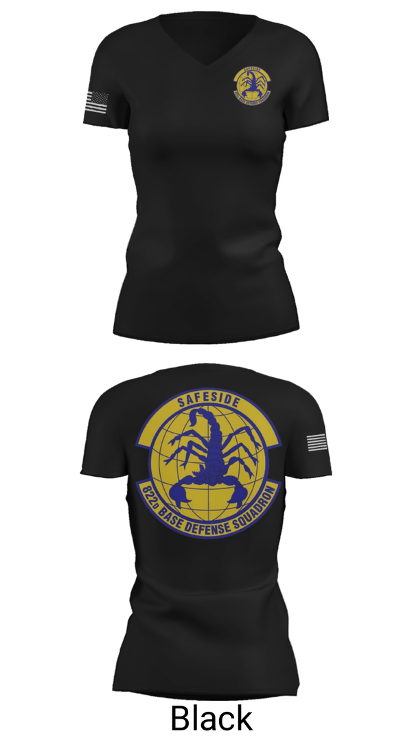Women's Short Sleeve Vneck Shirt, Safeside, Air Force, Teamtime, Team time, sublimation, custom sports apparel, team uniforms, spirit wear, spiritwear, sports uniforms, custom shirts, team store, custom team store, fundraiser sports, apparel fundraiser