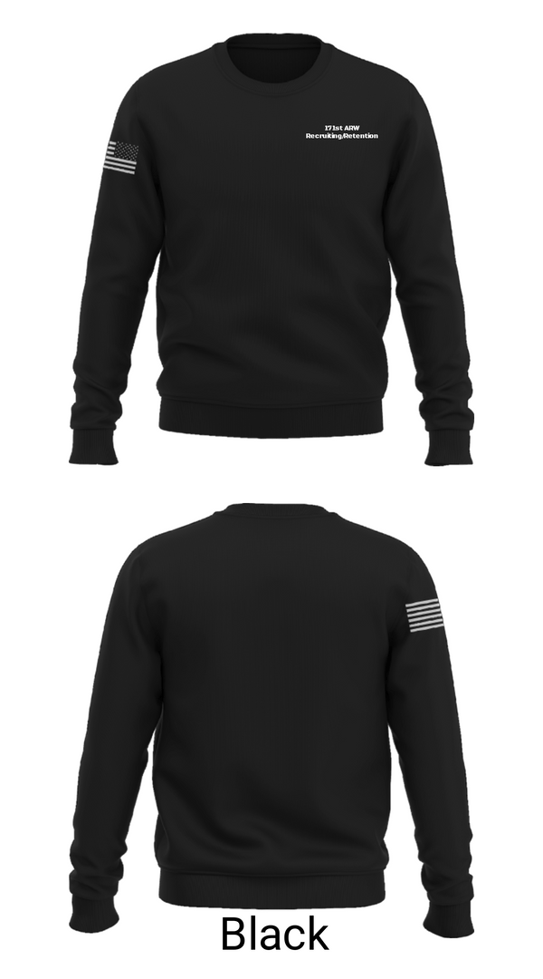 Crew Neck Sweatshirt, 171st ARW Recruiting/Retention, Air Force, Teamtime, Team time, sublimation, custom sports apparel, team uniforms, spirit wear, spiritwear, sports uniforms, custom shirts, team store, custom team store, fundraiser sports, apparel fundraiser
