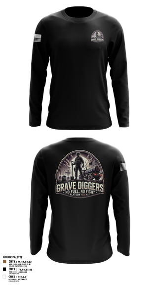 Long Sleeve Performance Shirt, Gravediggers, , Teamtime, Team time, sublimation, custom sports apparel, team uniforms, spirit wear, spiritwear, sports uniforms, custom shirts, team store, custom team store, fundraiser sports, apparel fundraiser