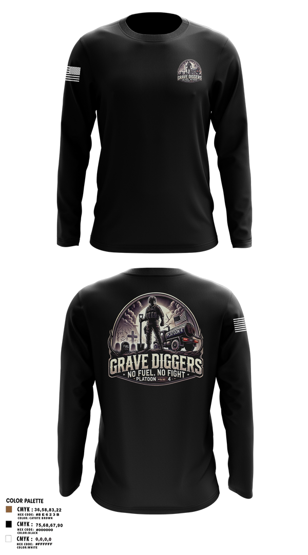 Long Sleeve Performance Shirt, Gravediggers, , Teamtime, Team time, sublimation, custom sports apparel, team uniforms, spirit wear, spiritwear, sports uniforms, custom shirts, team store, custom team store, fundraiser sports, apparel fundraiser