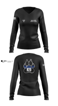 Vance County Sheriff's Office  K9 Unit 48237740 Women's Long Sleeve V-neck Shirt -1 10