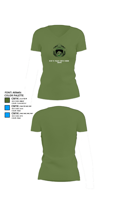 North Valley Youth Soccer League 32192697 Women's Short Sleeve V-neck Shirt - 17