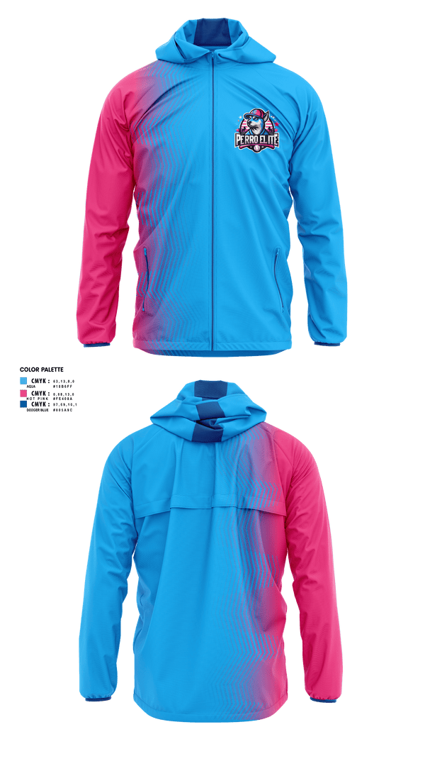 Windbreaker, PERRO ELITE, Baseball, Teamtime, Team time, sublimation, custom sports apparel, team uniforms, spirit wear, spiritwear, sports uniforms, custom shirts, team store, custom team store, fundraiser sports, apparel fundraiser