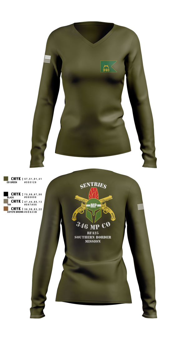 Womens Long Sleeve Vneck Shirt, 346 MP CO, , Teamtime, Team time, sublimation, custom sports apparel, team uniforms, spirit wear, spiritwear, sports uniforms, custom shirts, team store, custom team store, fundraiser sports, apparel fundraiser