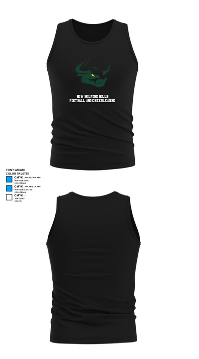 New Milford Bulls Football And Cheerleading 19489077 Tank Top - 32
