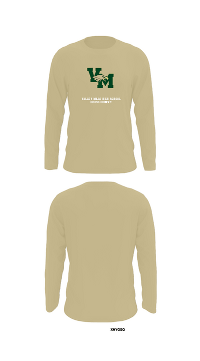 Valley Mills High School Cross Country 52833130 Long Sleeve Performance Shirt - 40