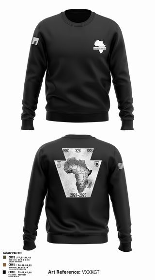 Crew Neck Sweatshirt, HHC 328th BSB, National Guard, Teamtime, Team time, sublimation, custom sports apparel, team uniforms, spirit wear, spiritwear, sports uniforms, custom shirts, team store, custom team store, fundraiser sports, apparel fundraiser