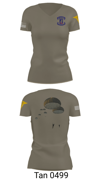 173rd Airborne Division 25109873 Women's Short Sleeve V-neck Shirt - 68