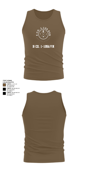 Tank Top, B Co. 1-126AVN, Army, Teamtime, Team time, sublimation, custom sports apparel, team uniforms, spirit wear, spiritwear, sports uniforms, custom shirts, team store, custom team store, fundraiser sports, apparel fundraiser