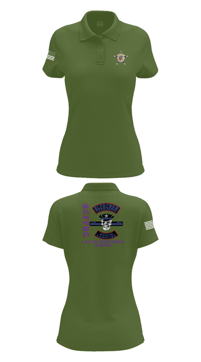 Bluecrew law enforcement motorcycle club 56909917 Women's Short Sleeve Performance Polo  - 52
