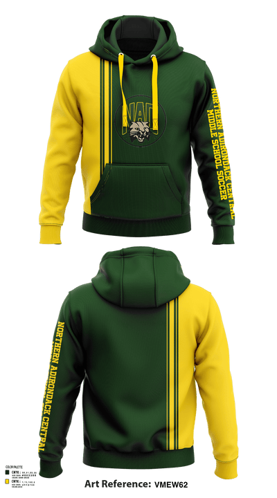 Northern Adirondack Central Middle School Soccer 55495373 Hoodie - 135