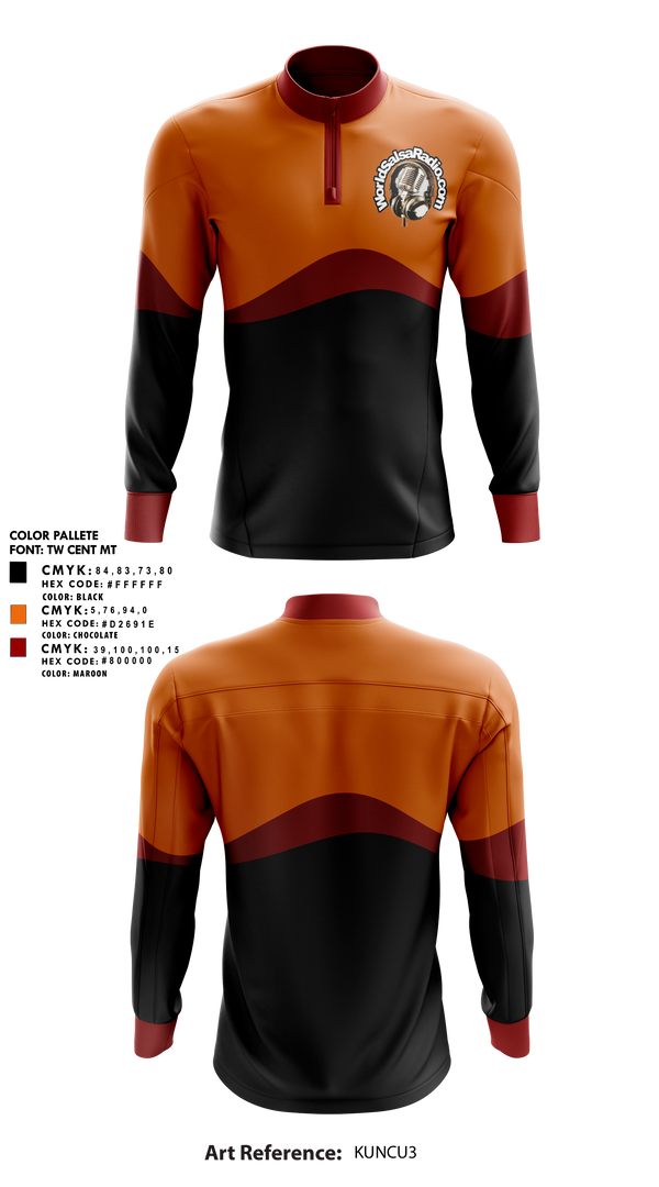 Quarter Zip Jacket, WorldSalsaRadio.com, , Teamtime, Team time, sublimation, custom sports apparel, team uniforms, spirit wear, spiritwear, sports uniforms, custom shirts, team store, custom team store, fundraiser sports, apparel fundraiser