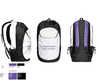Gear Bag, Legacy Cross Country, Cross Country, Teamtime, Team time, sublimation, custom sports apparel, team uniforms, spirit wear, spiritwear, sports uniforms, custom shirts, team store, custom team store, fundraiser sports, apparel fundraiser