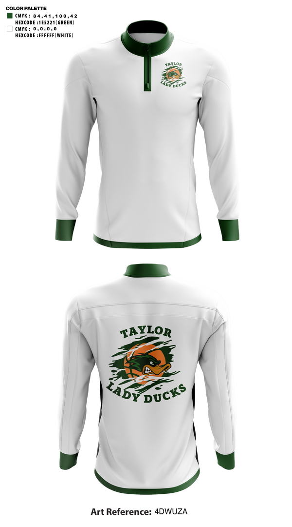 Quarter Zip Jacket, Taylor High School Basketball, Women's Basketball, Teamtime, Team time, sublimation, custom sports apparel, team uniforms, spirit wear, spiritwear, sports uniforms, custom shirts, team store, custom team store, fundraiser sports, apparel fundraiser
