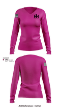 Huitron hauling llc 64794828 Women's Long Sleeve V-neck Shirt - 3